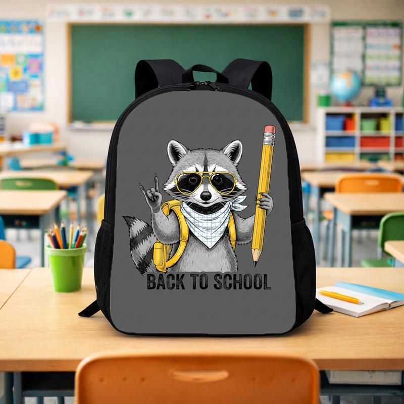 Cool Raccoon Backpack Kids - Funny Back To School Boys Custom Backpack - Savourry