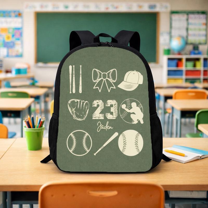 Custom Baseball Backpack - Name And Number Sports Icons Custom Backpack - Savourry