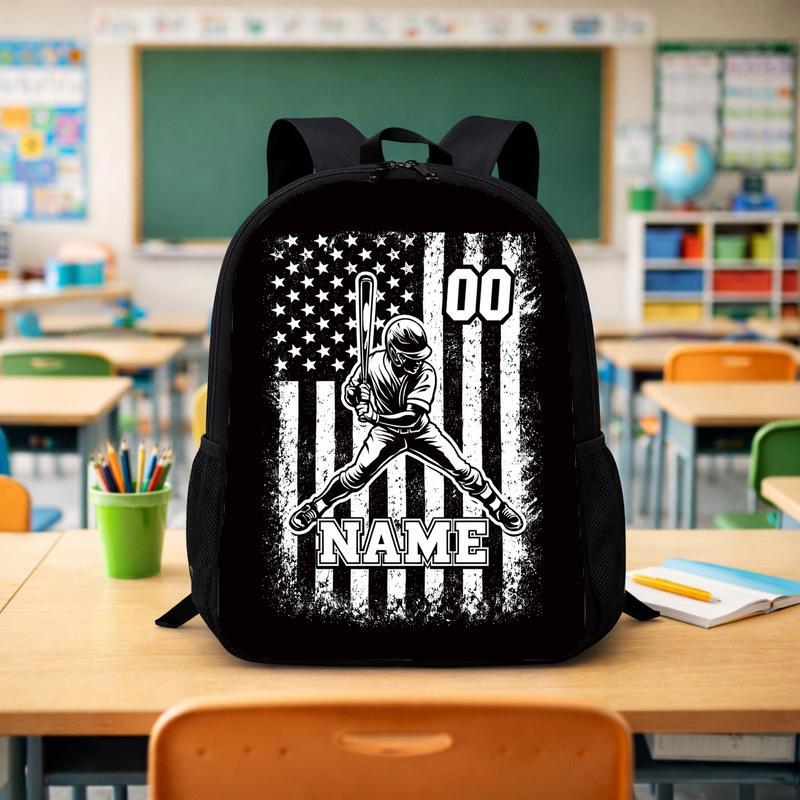 Custom Baseball Backpack - Name Number USA Flag Player Custom Backpack - Savourry