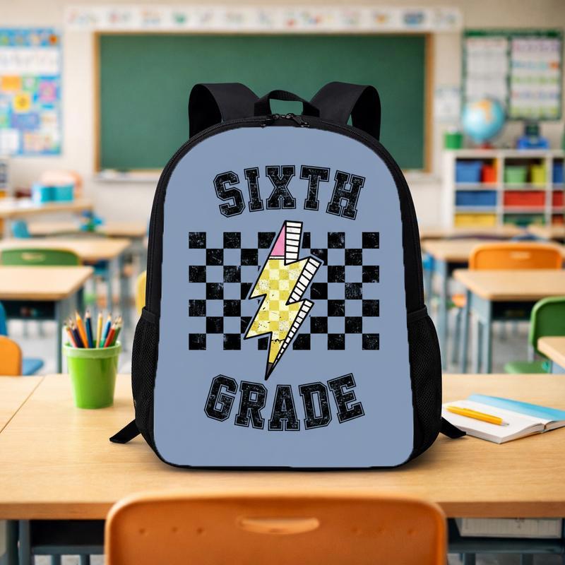 Custom Grade Middle School Backpack - Back To School Cool Retro Style Custom Backpack - Savourry