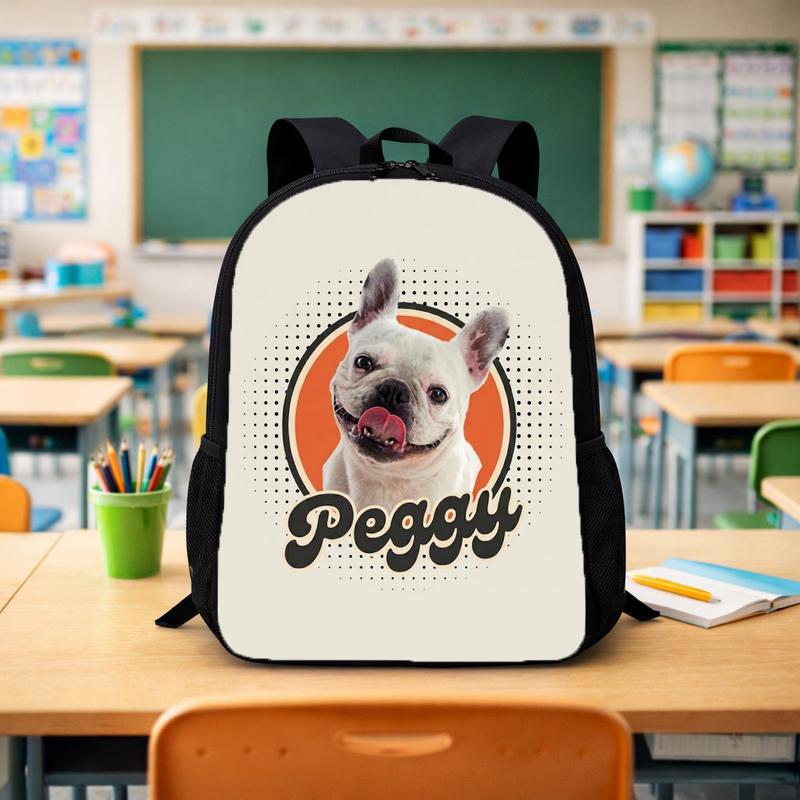 Custom Kid Shirt Pet Photo + Name Custom Dog Portrait Personalized Shirt Custom T Shirts Cat Shirt Tee Dog Shirt For Kids Dog Face Shirt Custom Backpack - Savourry