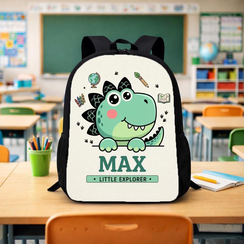 Custom Little Explorer Dino Backpack - School Adventure Kids Custom Backpack - Savourry