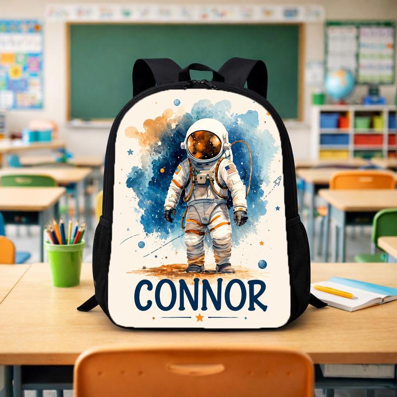 Custom Name Backpack Kids - Space Astronaut Galaxy Design Custom Backpack - Savourry