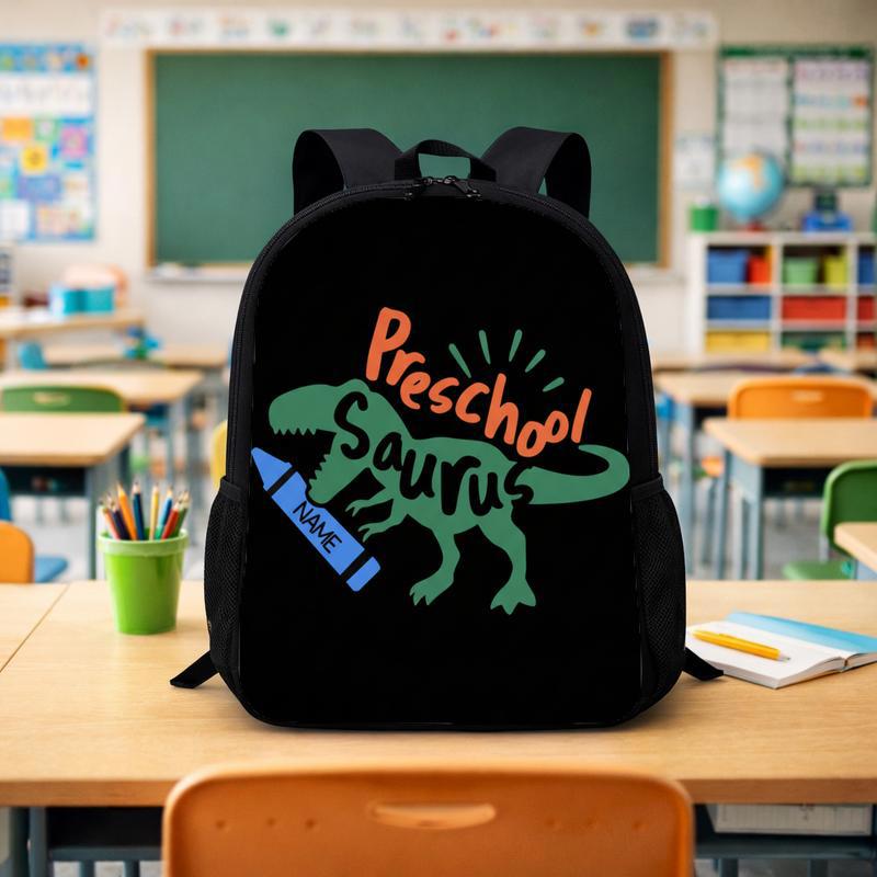 Custom Preschool Saurus Dino Backpack - First Day Of School Custom Backpack - Savourry