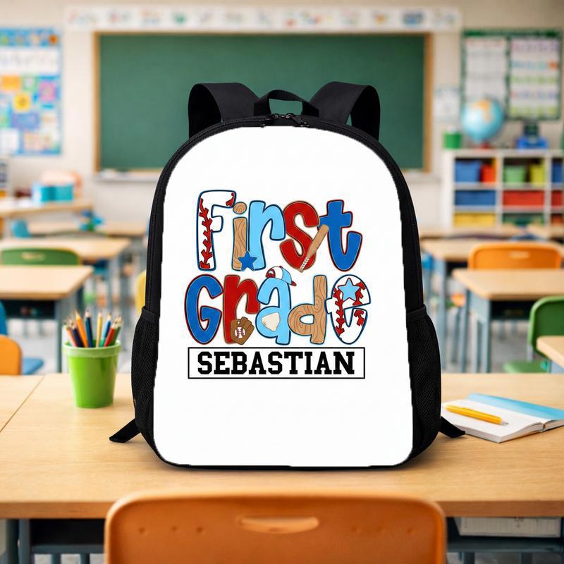 Cute First Grade Backpack - Name Personalized Kids Bag Custom Backpack - Savourry