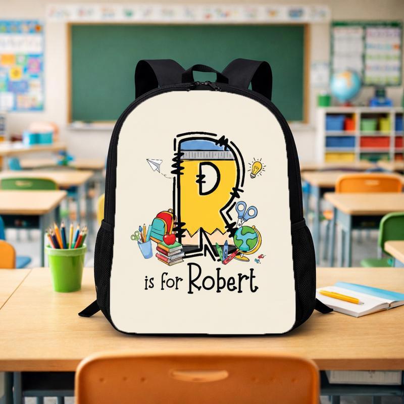 Cute Kindergarten Backpack - Custom Initial Kids Gift Custom Backpack - Savourry