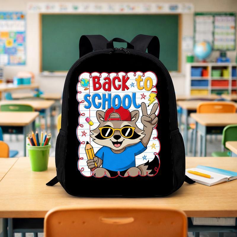 Cute Raccoon Backpack - Kids Back To School Fun Design Custom Backpack - Savourry