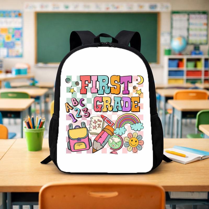 Elementary School Custom Grade Backpack - ABC Rainbow Fun Custom Backpack - Savourry