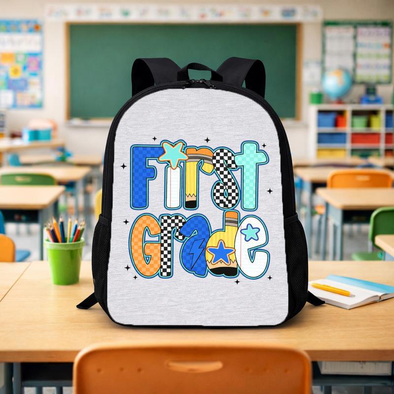 Elementary School First Grade Backpack - Bold Retro Fun Vibes Custom Backpack - Savourry