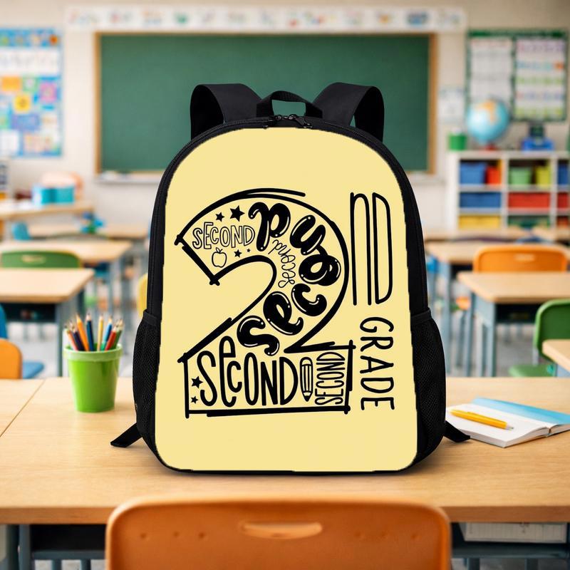 Elementary School 2nd Grade Backpack - Cool Bold Letter Style Custom Backpack - Savourry