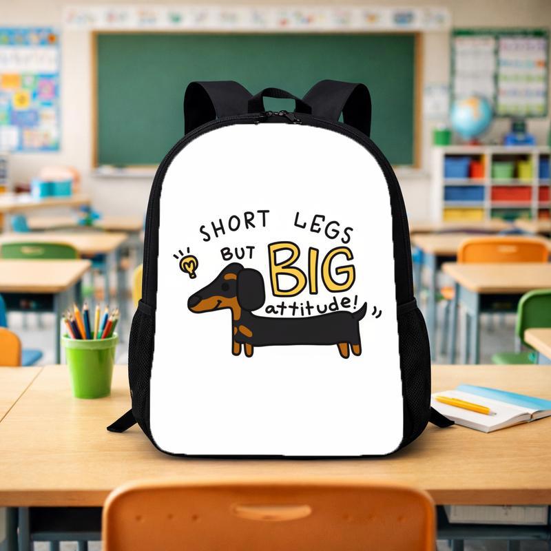 Funny Dashund Dog - Short Legs But Big Attitude Custom Backpack - Savourry