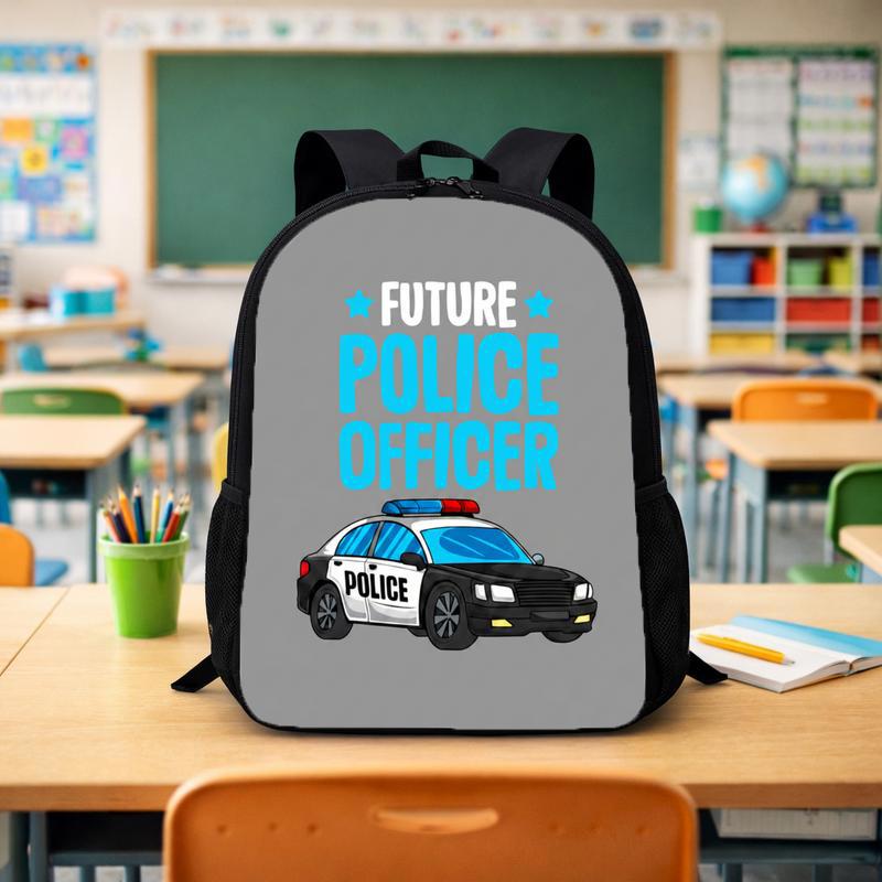 Future Police Officer Backpack - Back To School Kids Custom Backpack - Savourry