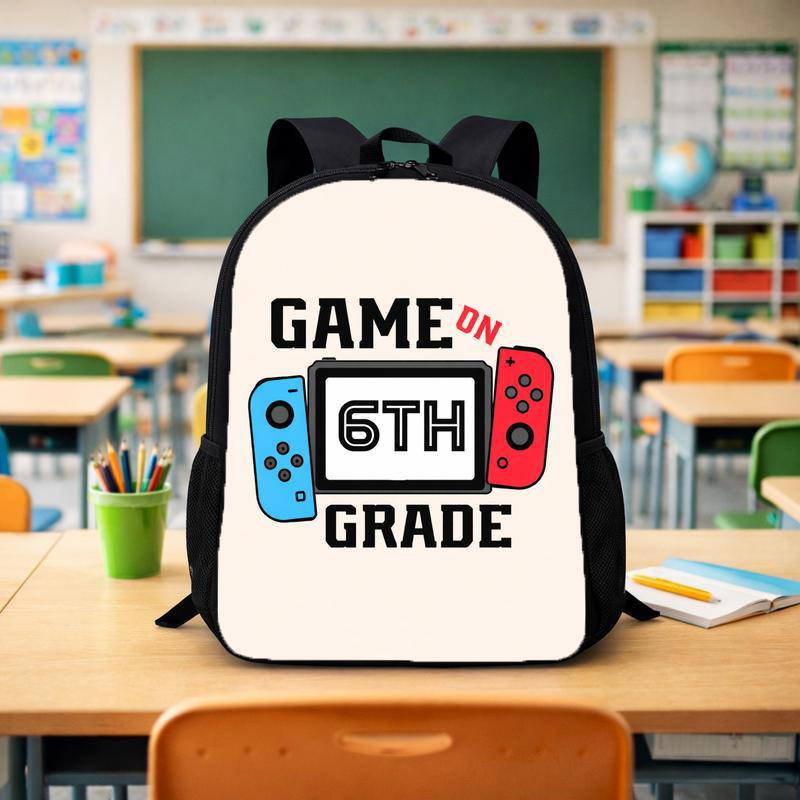 Game On 6th Grade Backpack - Cool Gamer School Style Custom Backpack - Savourry