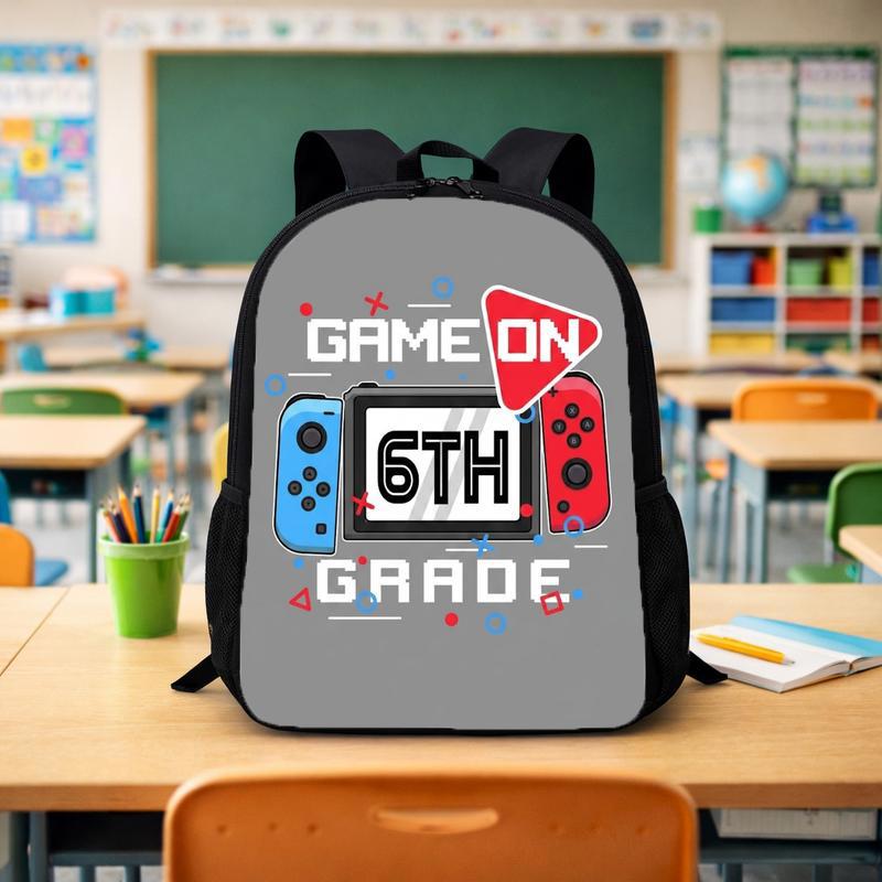 Game On 6th Grade Backpack - Funny Middle School Back To School Custom Backpack - Savourry
