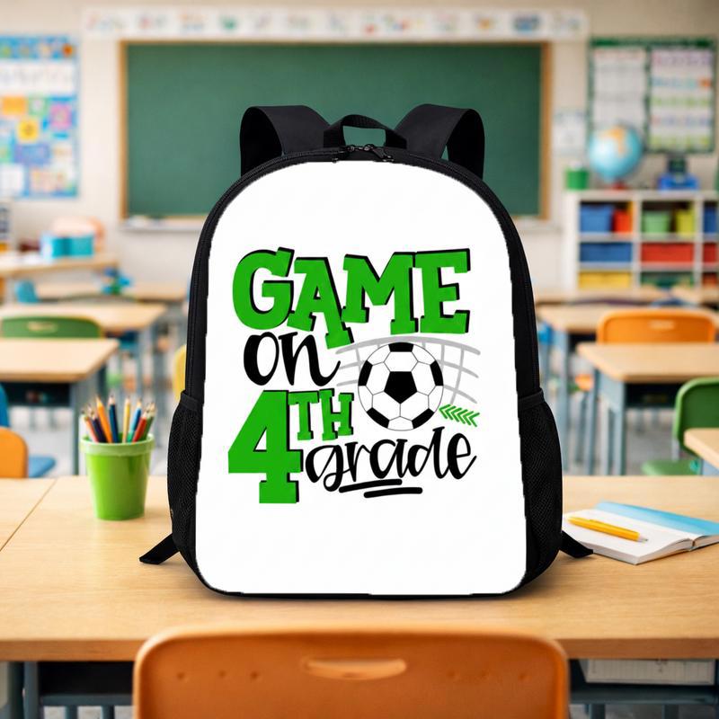 Game On 4th Grade Soccer Backpack - Back To School Sports Spririt Custom Backpack - Savourry