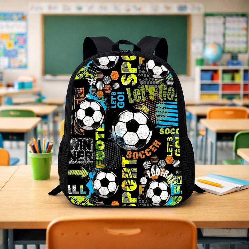 Grunge Soccer Pattern Backpack - Cool Back To School Custom Backpack - Savourry