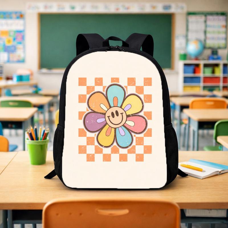 Happy Smiley Daisy Backpack For Kids - Back To School Vibes Custom Backpack - Savourry