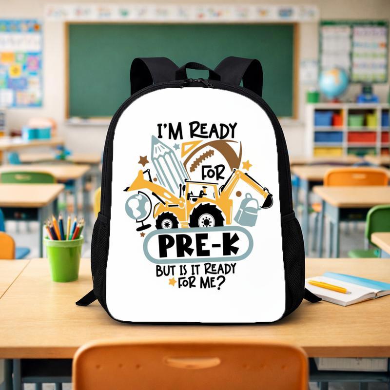 I'm Ready For Pre-K Backpack For Kids - Funny Construction Theme Custom Backpack - Savourry