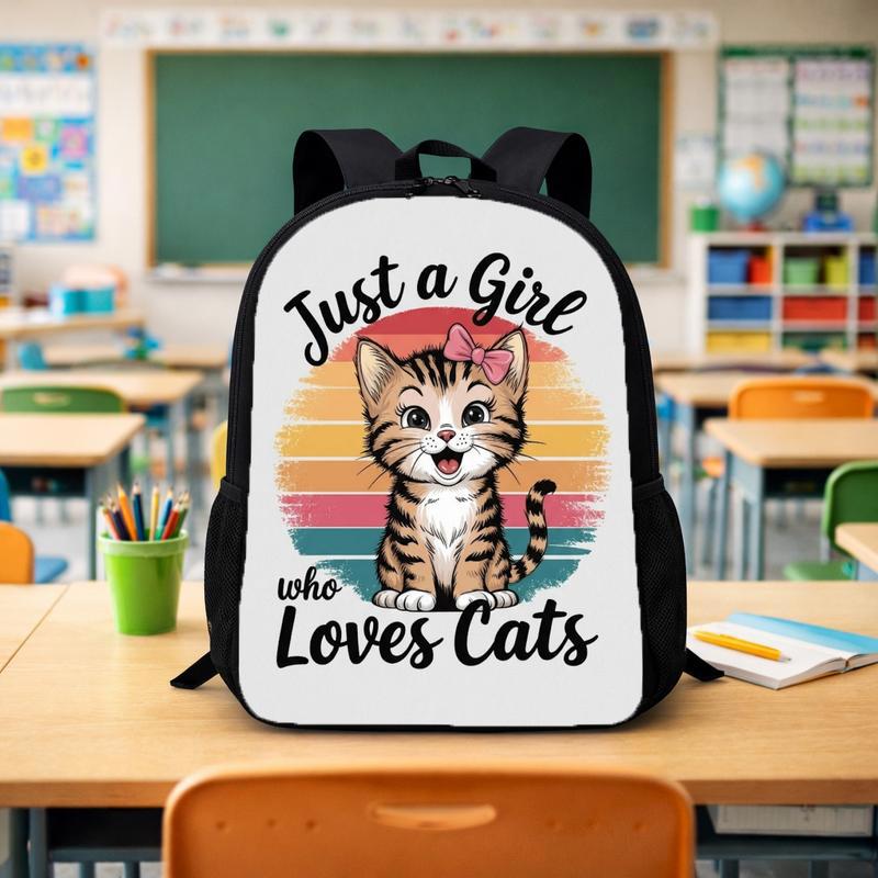 Just A Girl Who Loves Cats Custom Backpack - Savourry