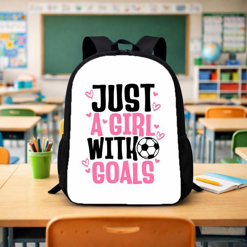 Just A Girl Who Loves Soccer Backpack - Cute School Gift Custom Backpack - Savourry