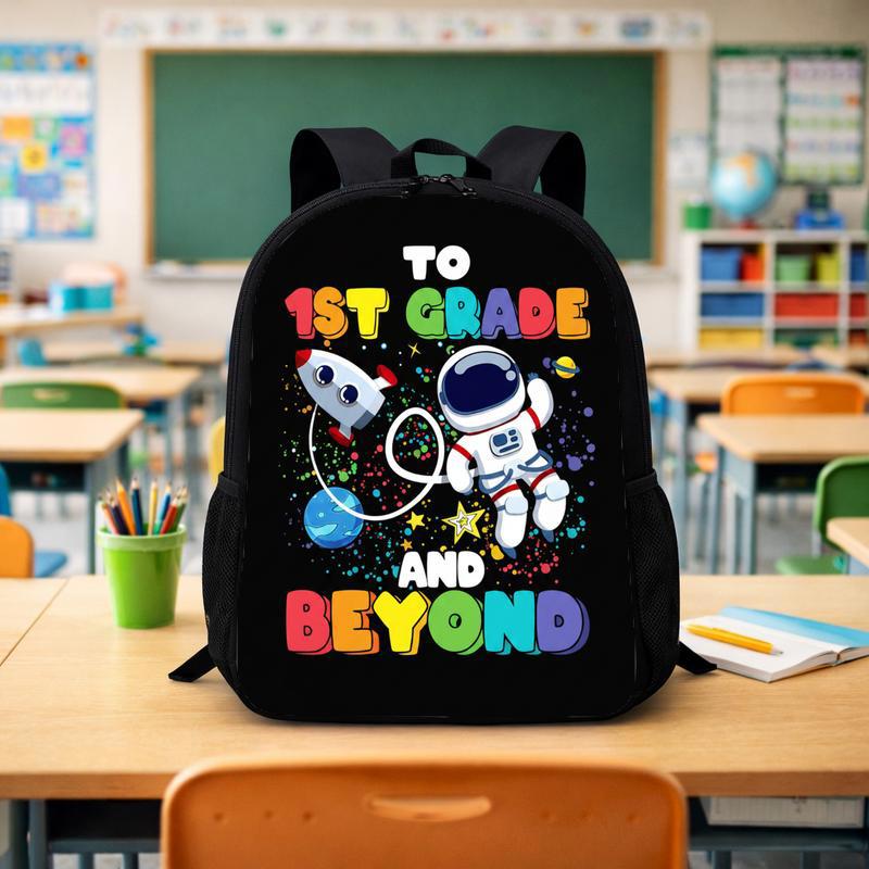 Kids Astronaut Backpack 1st Grade - To First Grade And Beyond Space Custom Backpack - Savourry