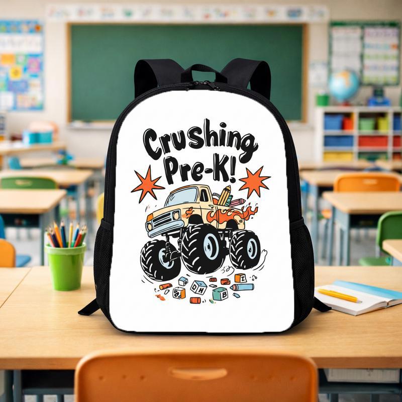 Kids Monster Truck Backpack - Back To School Pre-K Gift Custom Backpack - Savourry