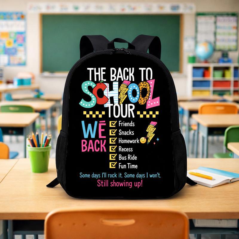 Kids School Tour Backpack - Funny Back To School Vibes Custom Backpack - Savourry