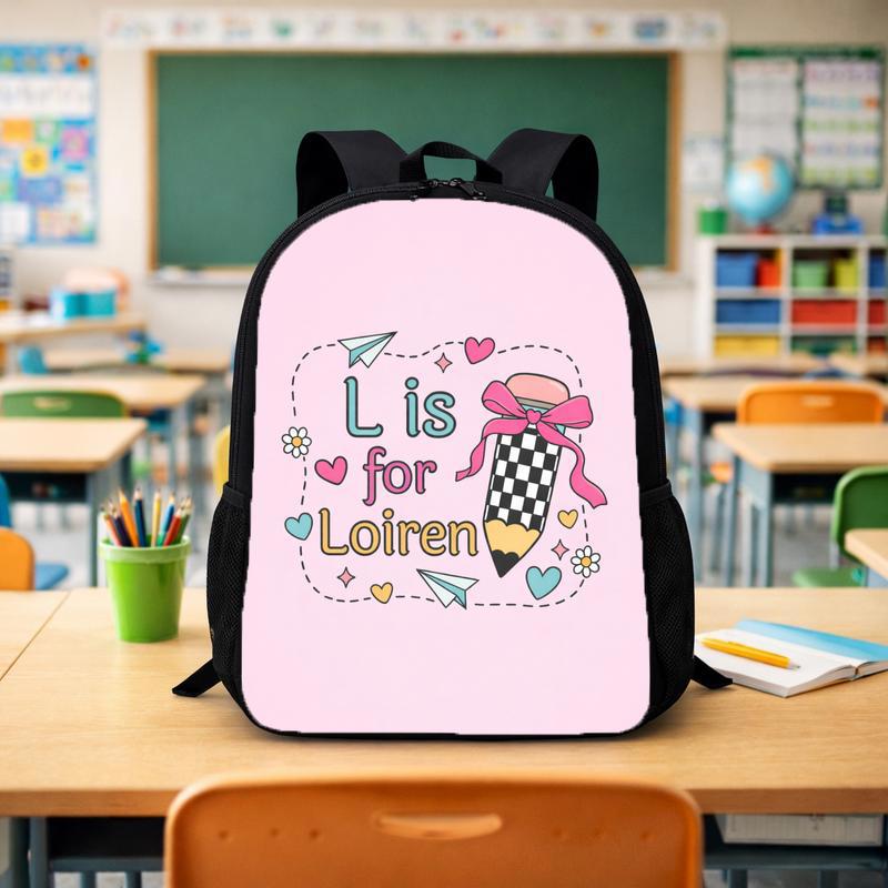 Kindergarten Backpack For Girls - Custom Initial Design Custom Backpack - Savourry