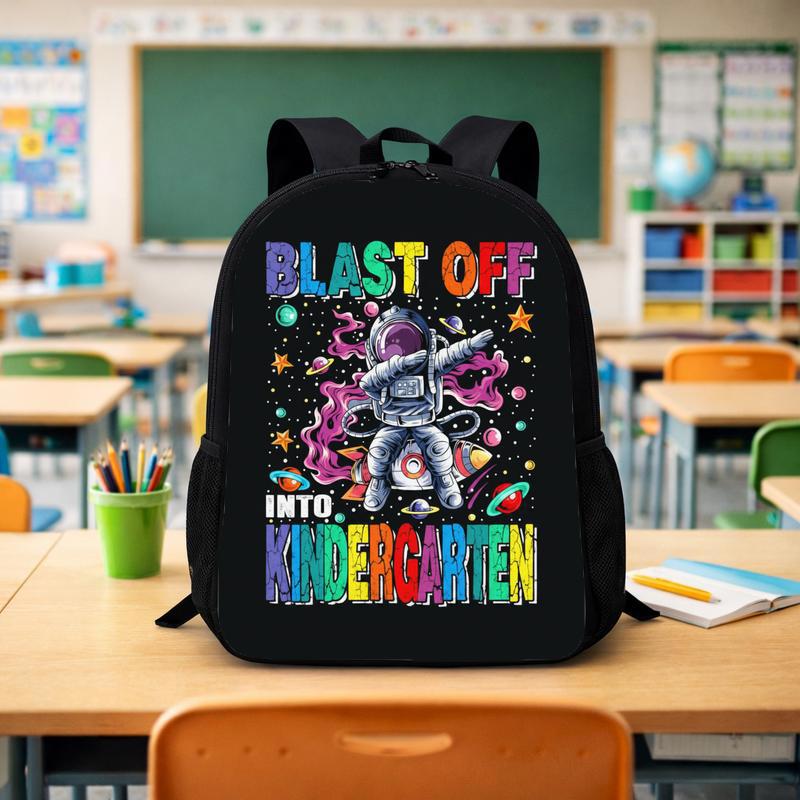 Kindergarten Backpack Kids - Back To School Space Theme Custom Backpack - Savourry