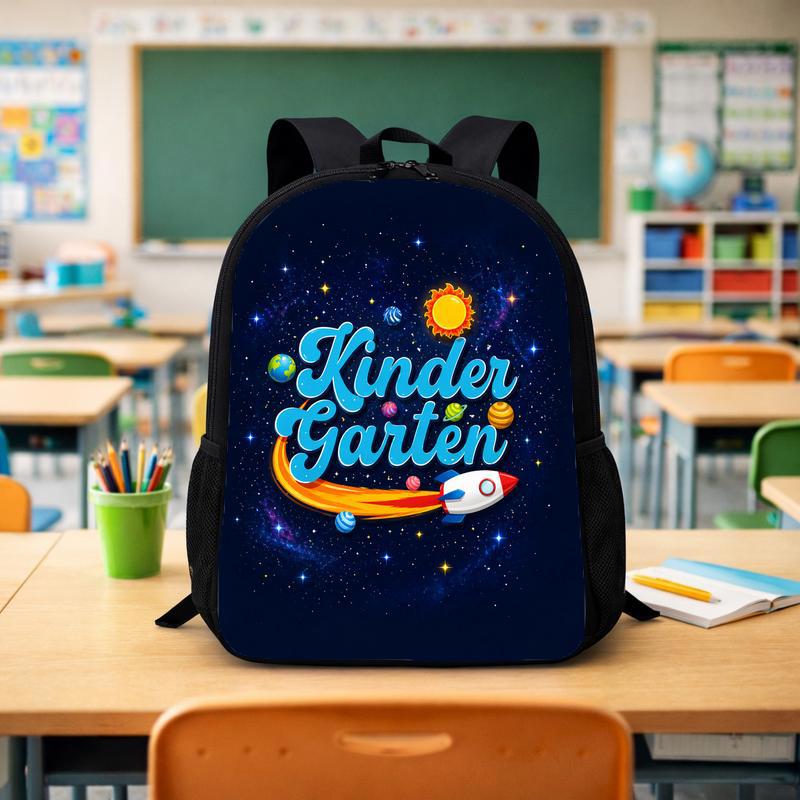 Kindergarten Backpack Kids - Space Rocket Design Custom Backpack - Savourry