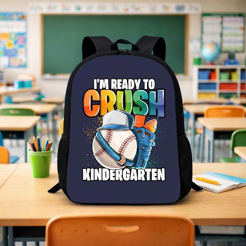 Kindergarten Baseball Backpack - I'm Ready To Crush School Custom Backpack - Savourry