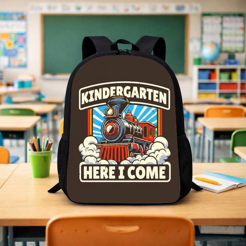 Kindergarten Train Backpack - Here I Come School Kids Bag Custom Backpack - Savourry