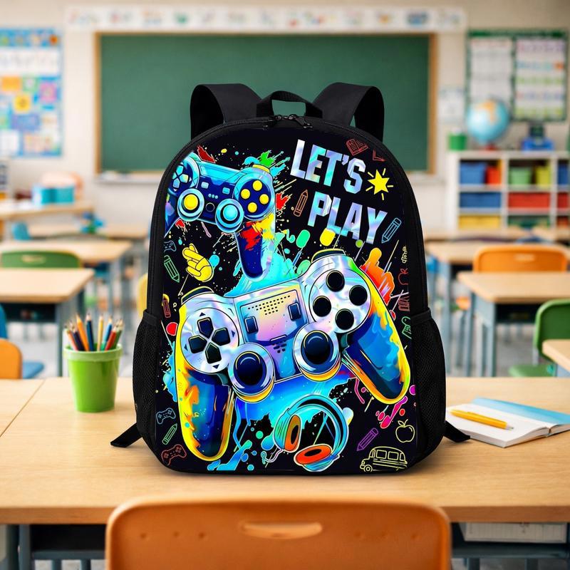Let’s Play Gamer Backpack - Color Splash Back To School Custom Backpack - Savourry