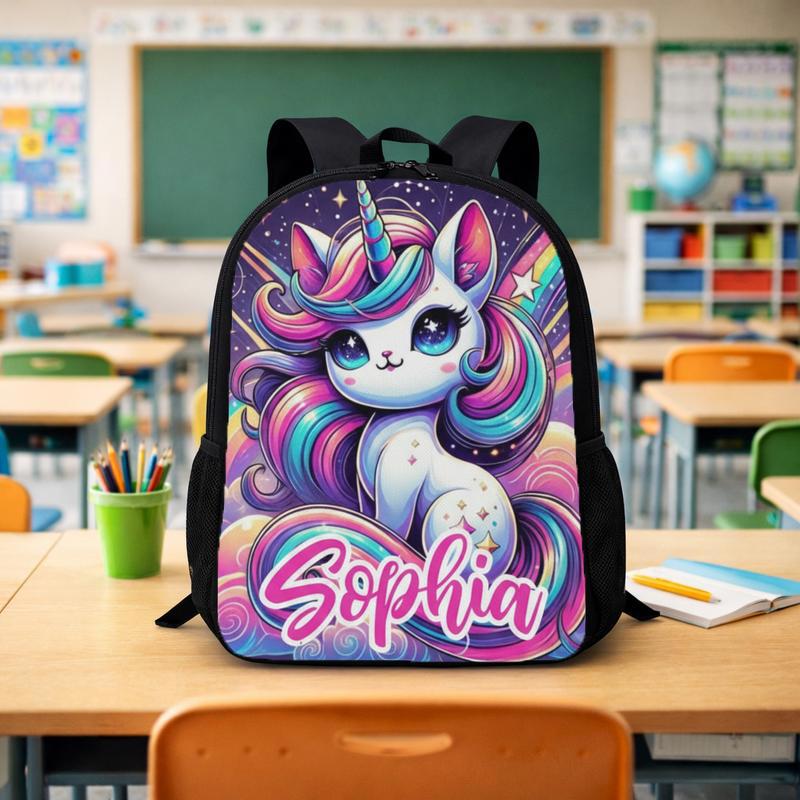 Magical Unicorn Backpack - Custom Name Back To School Bag Custom Backpack - Savourry