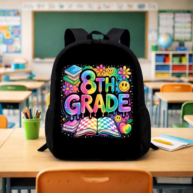 Middle School 8th Grade Backpack - Bright Back To School Fun Custom Backpack - Savourry