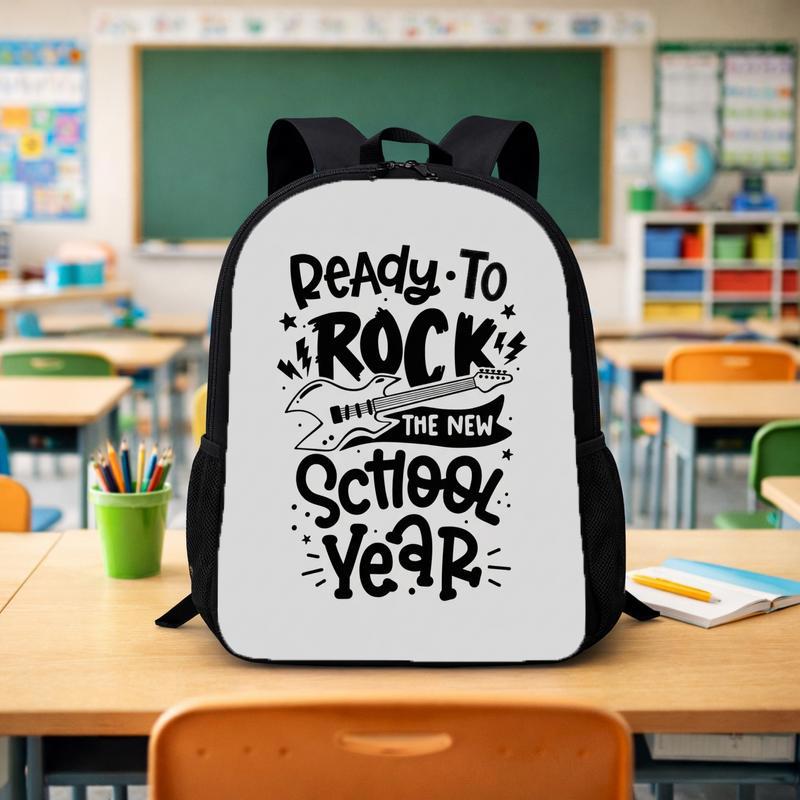 New School Year Backpack With Bold Rock Vibes For Kids Custom Backpack - Savourry