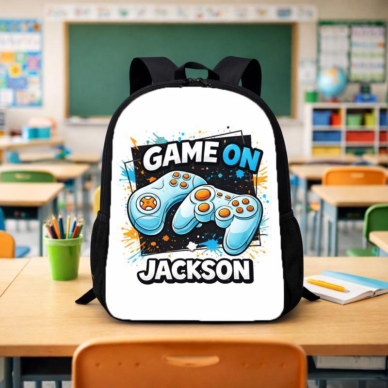 Personalized Gamer Backpack - Game On School Ready Custom Backpack - Savourry