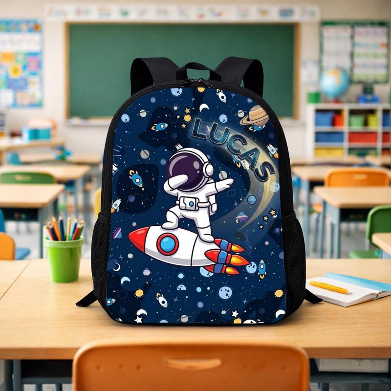 Personalized Kids Backpack - Astronaut Rocket Space Theme Custom Backpack - Savourry