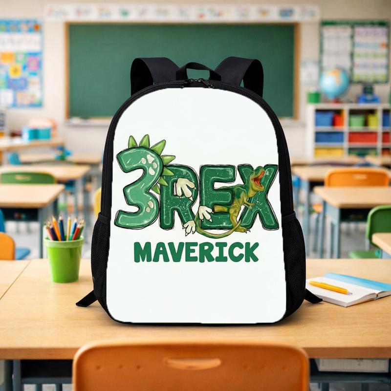Personalized 3 Rex Dinosaur Backpack - Back To School Kids Gift Custom Backpack - Savourry