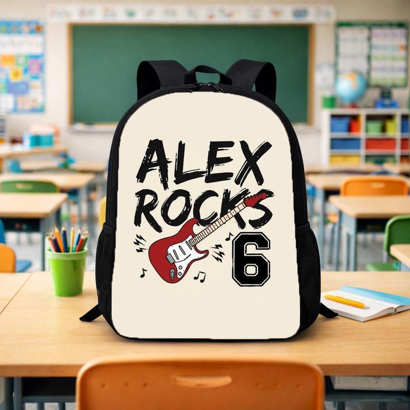 Personalized Rockstar Backpack For Kids With Name & Age Custom Backpack - Savourry