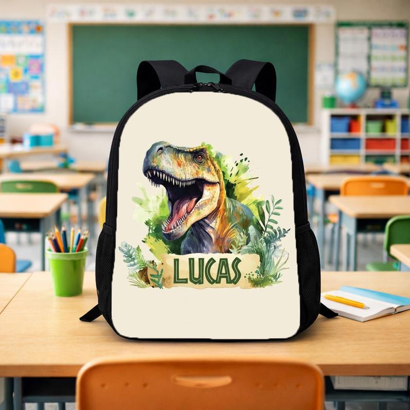 Personalized T-Rex Dinosaur Backpack - Custom Name Kids Style Custom Backpack - Savourry