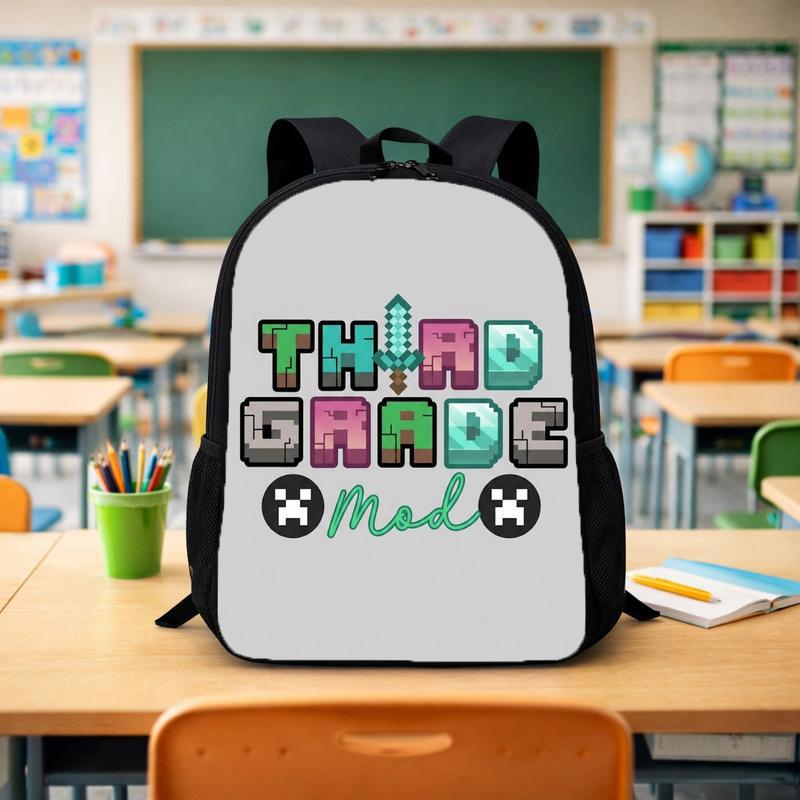 Pixel Gamer School Backpack - Ready For Next Level Custom Backpack - Savourry