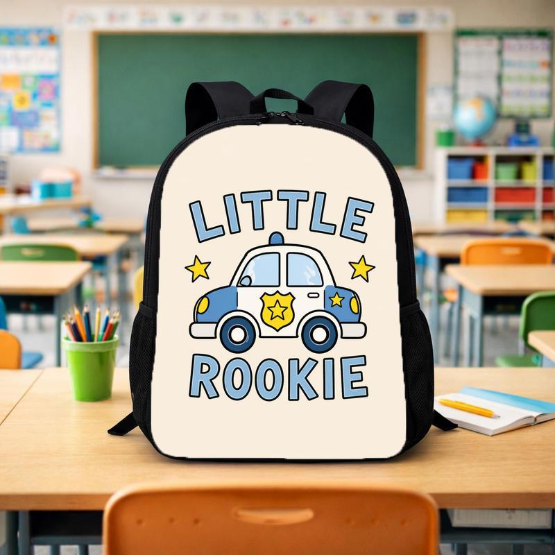 Police Car Backpack - Little Rookie Back To School Kids Custom Backpack - Savourry