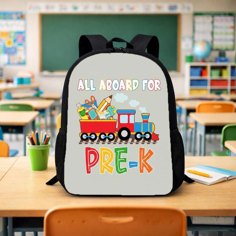 Pre-K Train Backpack - All Aboard School Supplies Design Custom Backpack - Savourry
