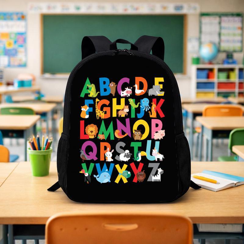 Preschool Backpack - Cute A To Z Animals Learning Kids Design Custom Backpack - Savourry