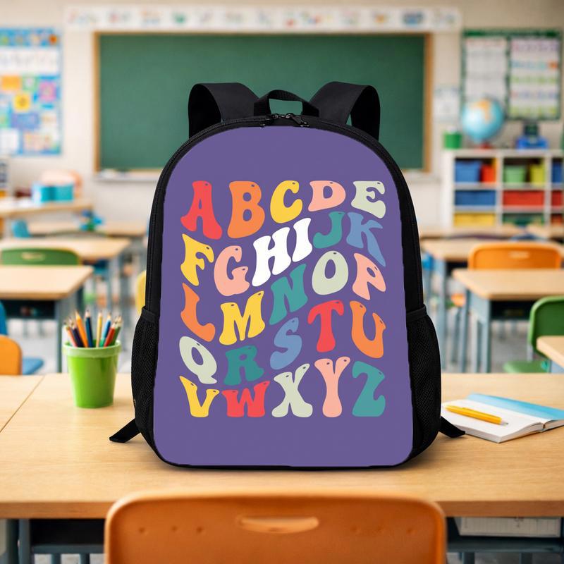 Preschool Backpack - Playful Alphabet Kids Style Custom Backpack - Savourry