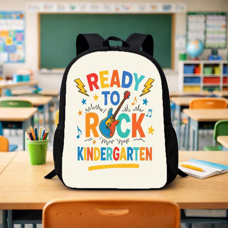 Ready To Rock Kindergarten Backpack - Bright Kids Style Custom Backpack - Savourry