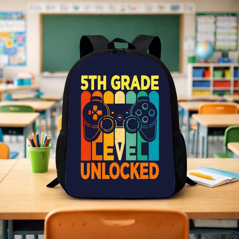 Retro Custom Grade Gamer Backpack - Level Up School Year Custom Backpack - Savourry