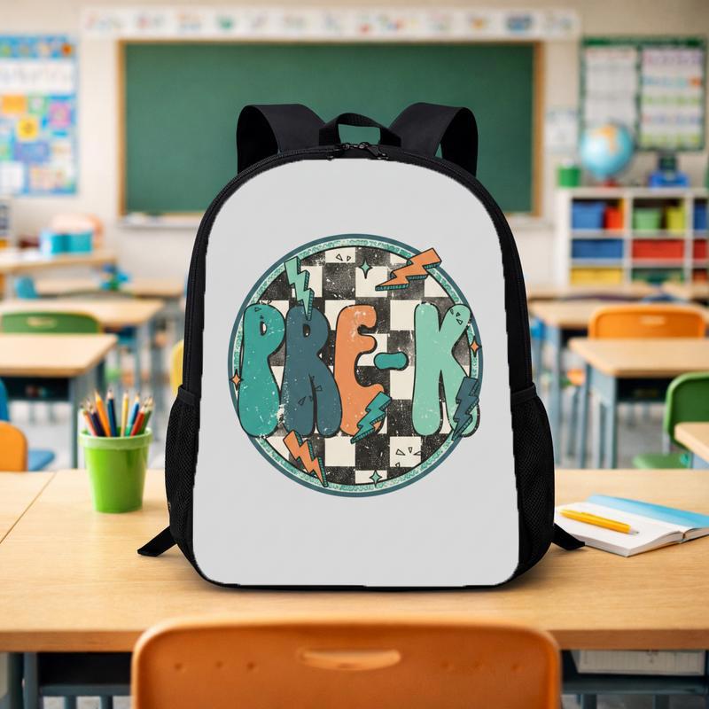 Retro Pre-K Backpack - Checkerboard Kids School Style Custom Backpack - Savourry