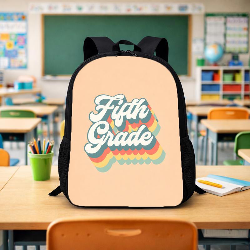 Retro Rainbow Grade Level Backpack - Elementary School Style Custom Backpack - Savourry